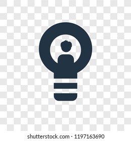 Idea vector icon isolated on transparent background, Idea transparency logo concept