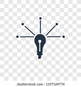 Idea vector icon isolated on transparent background, Idea transparency logo concept
