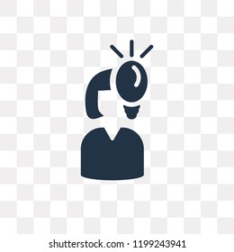 Idea vector icon isolated on transparent background, Idea transparency concept can be used web and mobile