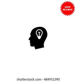 Idea vector icon isolated on white background.