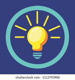Idea vector icon. Lightbulb icon. Imagination, creativity, design thinking concept 