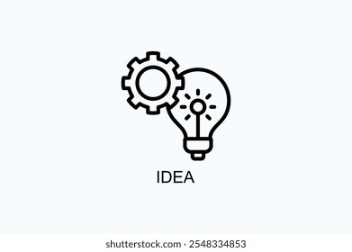 Ideenvektorsymbol oder Logo-Illustration