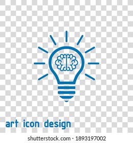 idea vector icon on an abstract background
