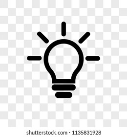 Idea vector icon on transparent background, Idea icon
