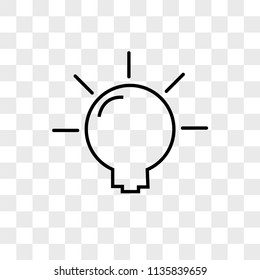 Idea vector icon on transparent background, Idea icon