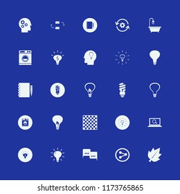idea vector icons set. with bathroom shower, leaf, fluorescent bulb and speech clouds in set