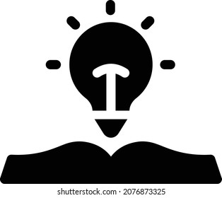 ilustración vectorial de idea aislada en un fondo transparente. iconos vectoriales de glifo para el concepto o gráficos web.