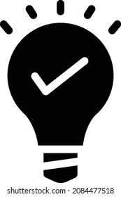 ilustración vectorial de idea aislada en un fondo transparente. iconos vectoriales de glifo para el concepto o gráficos web.