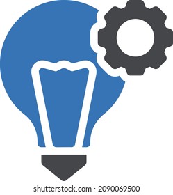 idea vector illustration isolated on a transparent background . glyph vector icons for concept or web graphics.