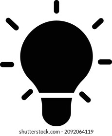 idea vector illustration isolated on a transparent background. glyph vector icons for concept or web graphics.