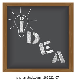 Idea Vector illustration on a blackboard background