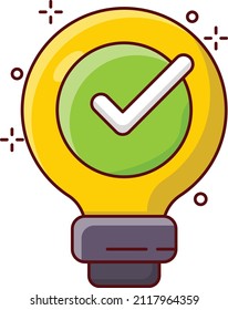 ilustración del vector de idea en un fondo transparente. Símbolos de calidad superior. Iconos planos de línea vectorial para el diseño de conceptos y gráficos. 
