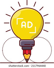 idea Vector illustration on a transparent background. Premium quality symmbols. Vector line flat icons for concept and graphic design. 