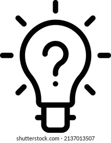 ilustración del vector de idea en un fondo transparente. Símbolos de calidad premium. Icono vectorial de trazo para el concepto y diseño gráfico.