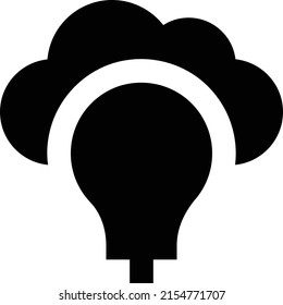 ilustración vectorial de idea en un fondo transparente.Símbolos de calidad premium.Icono vectorial glifos para concepto y diseño gráfico.