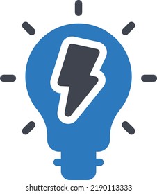 ilustración del vector de idea en un fondo transparente. Símbolos de calidad superior. Iconos vectoriales de glifos para diseño de conceptos y gráficos.