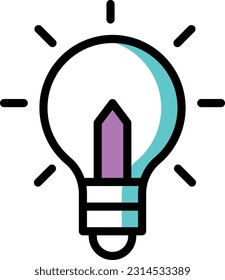 idea Vector illustration on a transparent background. Premium quality symmbols. Line Color vector icons for concept and graphic design.