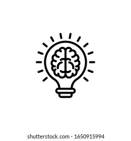 Idea vector illustration outline icon. Information Technology EPS 10