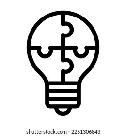 Diseño de iconos de línea del vector de ideas