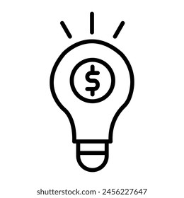 Idea Vector Line Icon Design