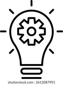 Idea Vector Line Icon Design