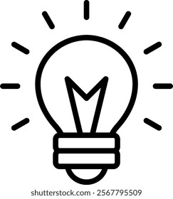 Idea Vector Lineal Icon On White Background.