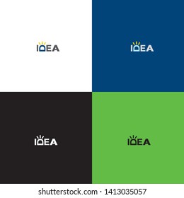 Idea vector logo design. Creative idea emblem