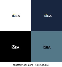 Idea vector logo. Idea icon. Idea inscription