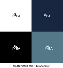 Idea vector logo. Idea icon. Idea inscription