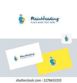 Idea vector logotype with business card template. Elegant corporate identity. - Vector