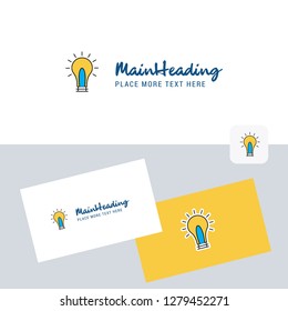 Idea  vector logotype with business card template. Elegant corporate identity. - Vector