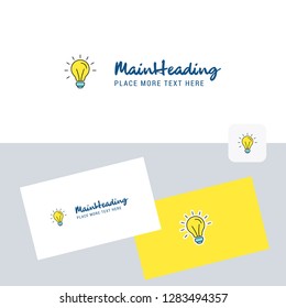 Idea vector logotype with business card template. Elegant corporate identity. - Vector