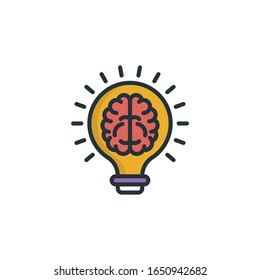 Idea Vector Outline Filled Icon. EPS 10 