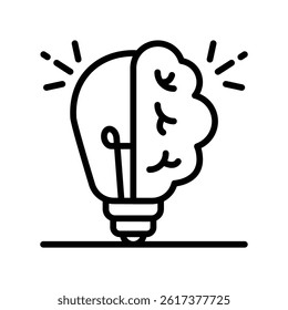 Idea Vector outline icon. Eps10 file 