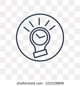 Idea vector outline icon isolated on transparent background, high quality linear Idea transparency concept can be used web and mobile