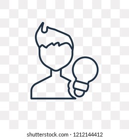Idea vector outline icon isolated on transparent background, high quality linear Idea transparency concept can be used web and mobile