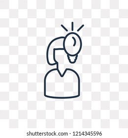 Idea vector outline icon isolated on transparent background, high quality linear Idea transparency concept can be used web and mobile