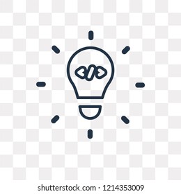 Idea vector outline icon isolated on transparent background, high quality linear Idea transparency concept can be used web and mobile