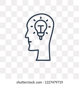Idea vector outline icon isolated on transparent background, high quality linear Idea transparency concept can be used web and mobile