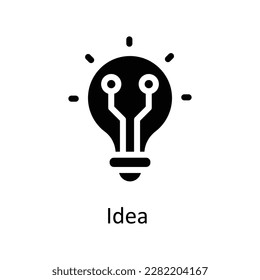 Idea  Vector    solid Icons. Simple stock illustration stock