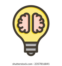 Idea Vector Thick Line Filled Colors Icon For Personal And Commercial Use.
