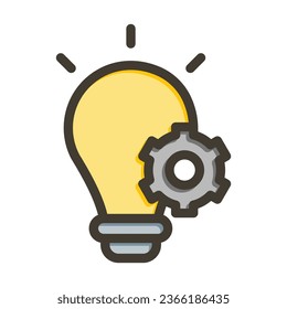 Idea Vector Thick Line Filled Colors Icon For Personal And Commercial Use.
