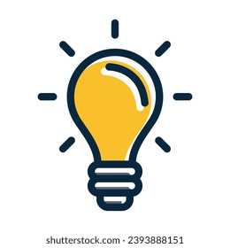 Idea Vector Thick Line Filled Dark Colors Icons For Personal And Commercial Use.
