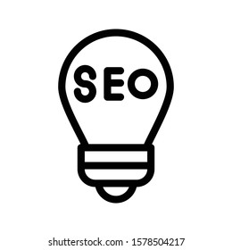 idea vector thin line icon 