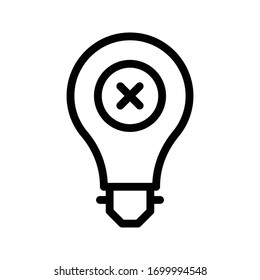 idea vector thin line icon 