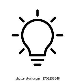 idea vector thin line icon 