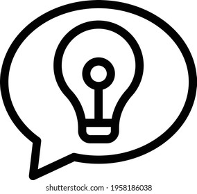 idea vector thin line icon