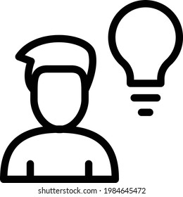 idea vector thin line icon