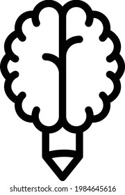 icono de línea delgada vector de idea