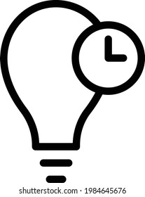 idea vector thin line icon